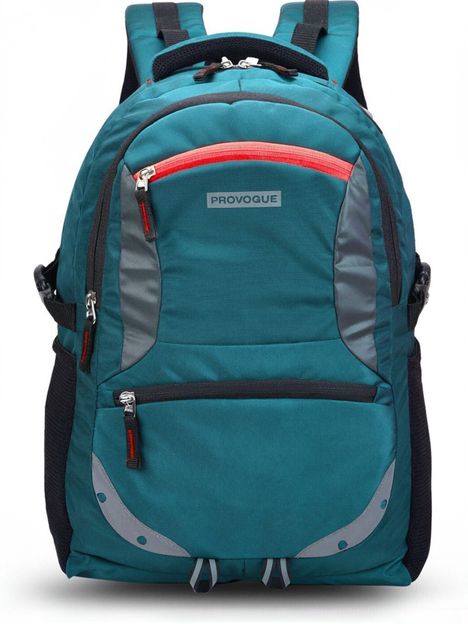PROVOGUE with rain cover and reflective strip 35 L Laptop Backpack(Blue, Grey)
