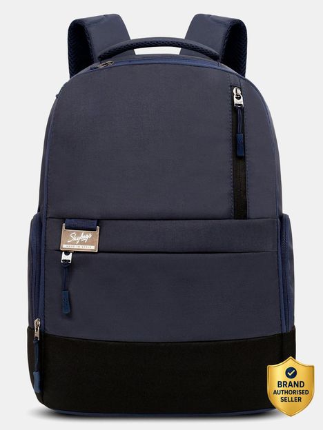 SKYBAGS Lumous 15 Inch Compatible | 2 Compartments | Side Zippered Pocket 16 L Laptop Backpack(Blue)