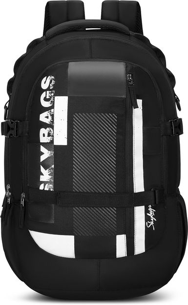 SKYBAGS Cipher 16 Inch Compatible with 3 Compartments, Rain Cover and Jacket Holder 32 L Laptop Backpack(Black)