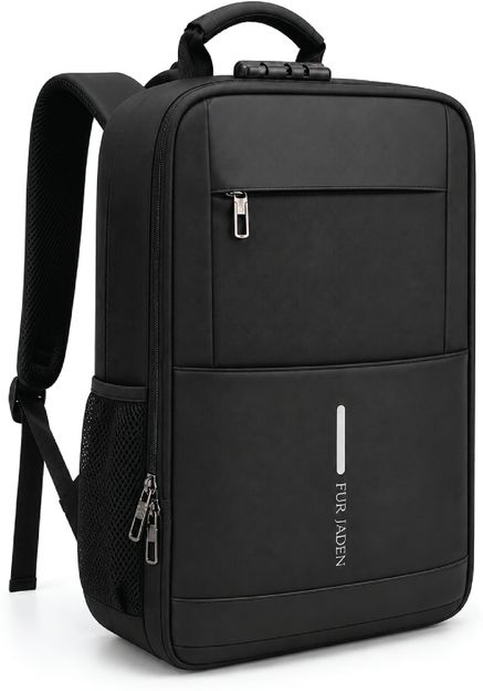 FUR JADEN 15.6 Inch With Anti Theft Number Lock 25 L Laptop Backpack(Black)