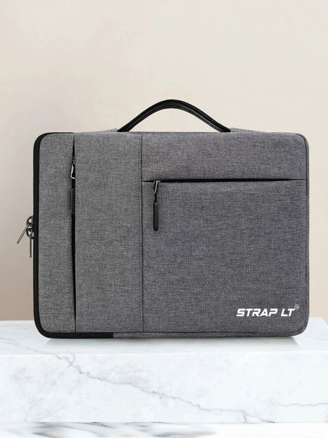 Straplt 15-16 Inch Briefcase for Notebook Computer Ultrabook MacBook Air Waterproof Laptop Sleeve/Cover(Grey, 16 inch)