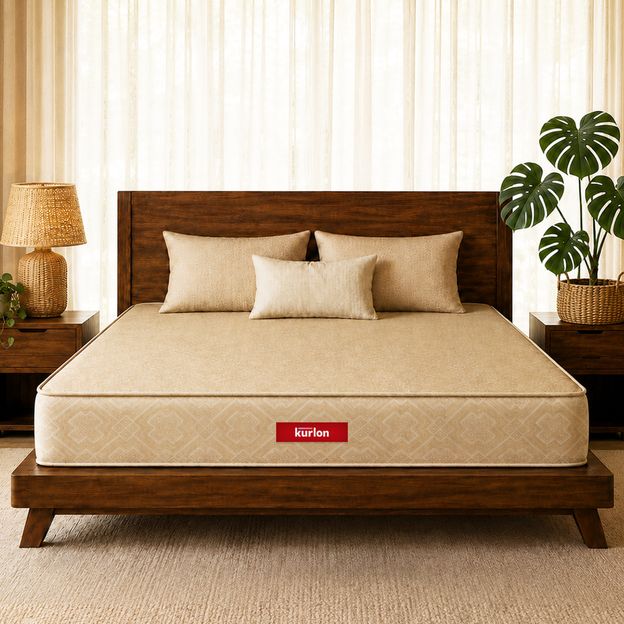 KURLON Orthopedic, Medium Firm Spine Support, Pressure Relief, Soft Knitted Fabric 8 inch Single Memory Foam Mattress(L x W: 72 inch x 36 inch)