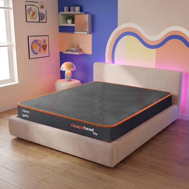 Sleepyhead Flip Designed by Duroflex - Premium Dual Sided with Firm & Medium Soft Sides 5 inch Double High Density (HD) Foam Mattress(L x W: 72 inch x 48 inch)