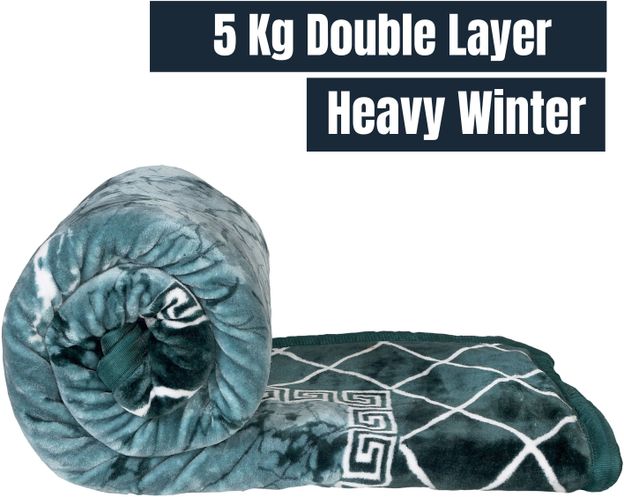 Deniyal ENTERPRISES Printed King Weighted Blanket for Heavy Winter(Polyester, Multicolor - A)