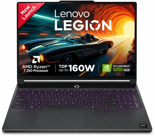 Lenovo Legion 5 (2026) WQXGA OLED AMD Ryzen 7 Octa Core 250 - (16 GB/512 GB SSD/Windows 11 Home/8 GB Graphics/NVIDIA GeForce RTX 5060) Legion 5 15AHP11 Gaming Laptop(15.3 inch, Eclipse Black, 1.87 kg, With MS Office)