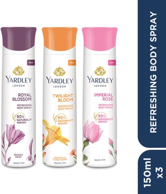 Yardley London Body Spray Tripack Body Spray - For Women(450 ml, Pack of 3)