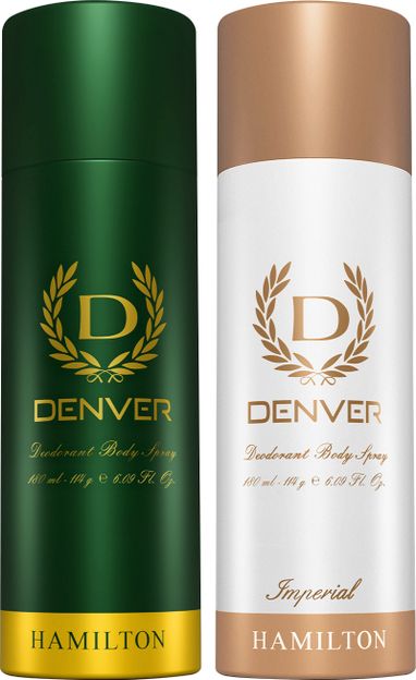DENVER Hamilton & Imperial Combo Deodorant Spray - For Men(360 ml, Pack of 2)