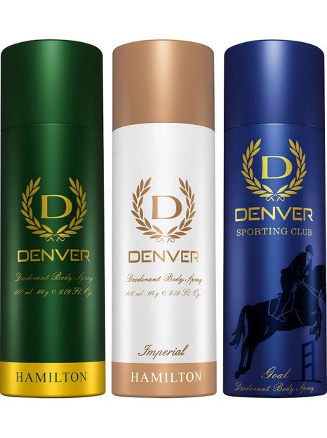 DENVER Hamilton, Imperial & Goal Body Spray - For Men(540 ml, Pack of 3)
