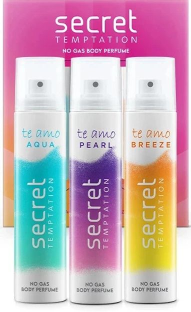 Secret Temptation Te Amo combo (120 ml x 3) Body Spray - For Women(360 ml, Pack of 3)