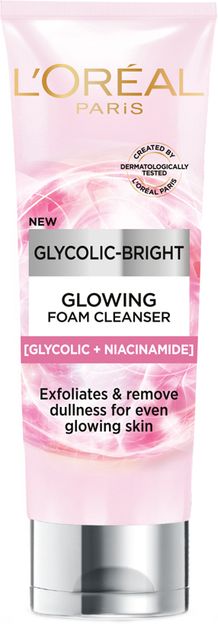 L'Oréal Paris Glycolic Bright Foaming | For Even, Glowing Skin Face Wash(100 ml)