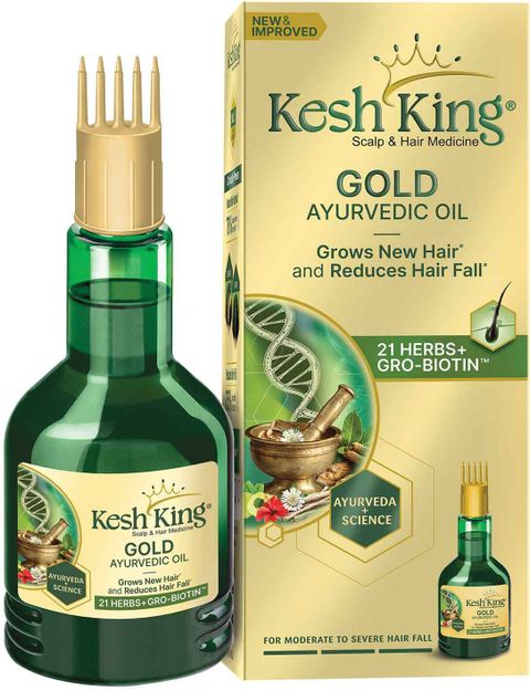 Kesh King Gold Ayurvedic Hair Oil with 21 Herbs & Gro-Biotin Hair Oil(200 ml)