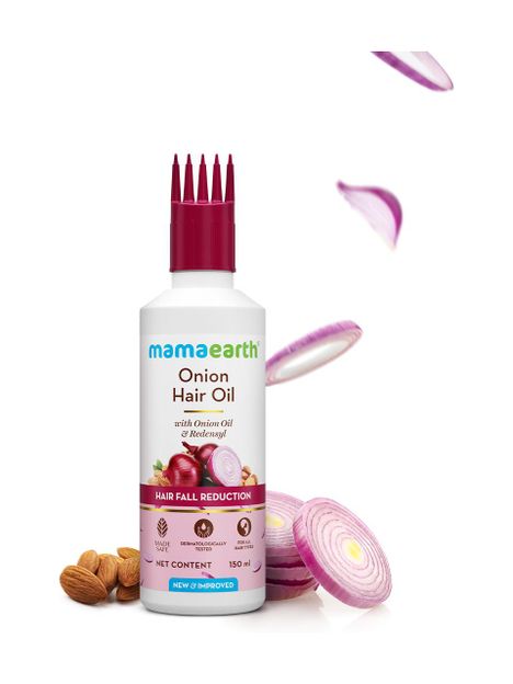 Mamaearth Onion Oil Promotes Hair Growth & Controls Hairfall Hair Oil(150 ml)