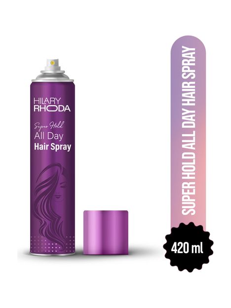 Hilary Rhoda Super Hold All Day Hair Spray | Hair Locking & Ultra Strong Hold Hair Spray | Hair Spray(420 ml)