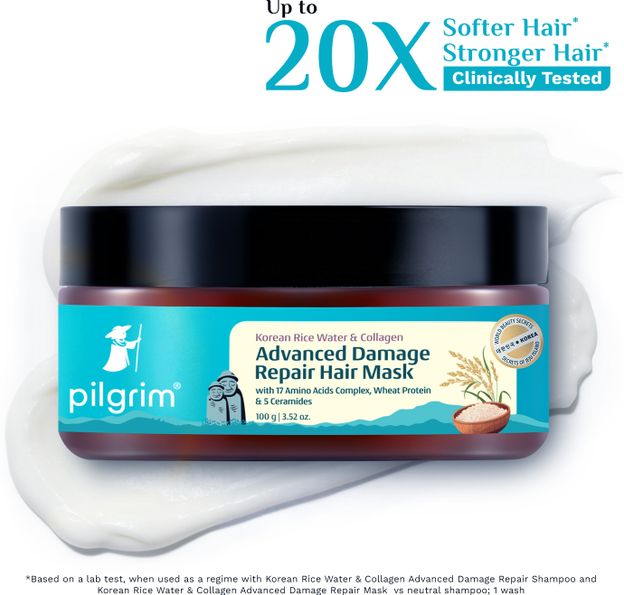 Pilgrim Advanced Damage Repair Hair Mask For Women & Men With Korean Rice Water(100 ml)