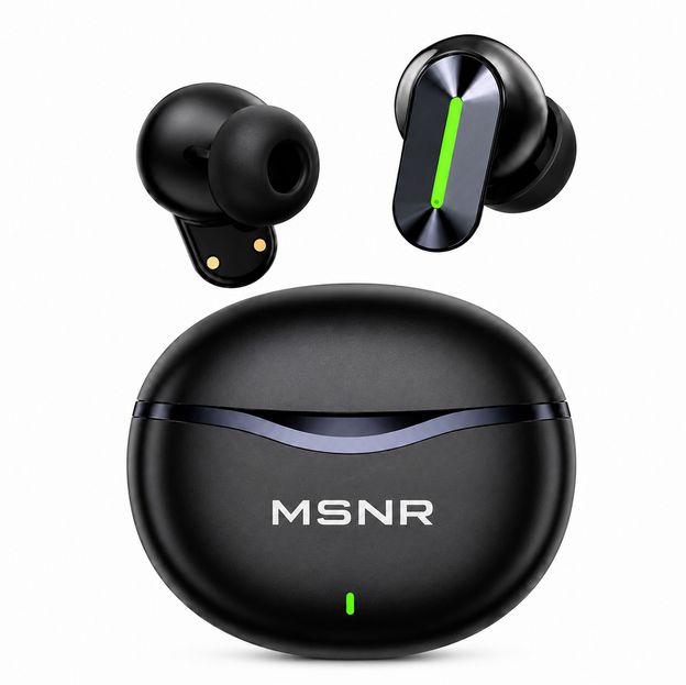 MSNR FireFly TWS Earbuds up to 70HR Playback, Ai Mic Clear Call 3D Spatial Audio-2 Bluetooth Gaming(Black, In the Ear)