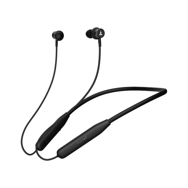 boAt Rockerz 110 with 40 HRS Playback, ENx Technology, Beast Mode & ASAP Charge Bluetooth(Black, In the Ear)