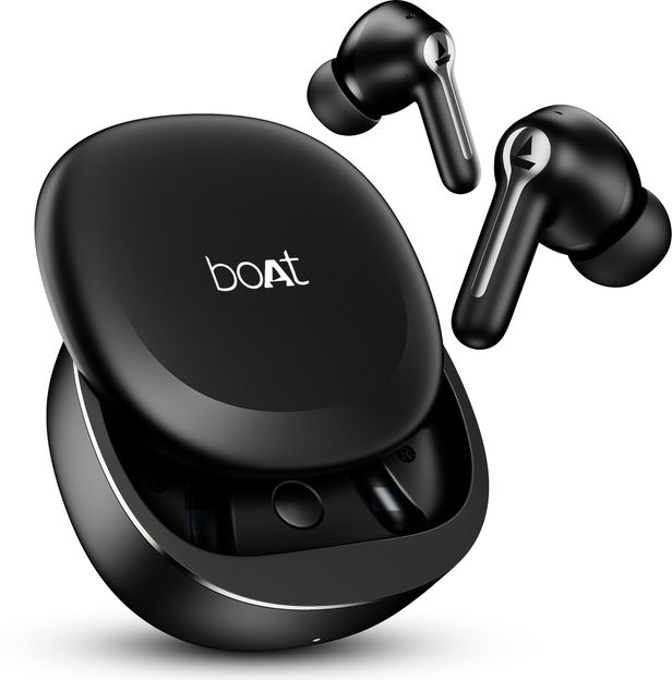 boAt Airdopes Prime 511, Volume Swipe Controls, 50H Battery, 4Mics ENx, App Support Bluetooth(Active Black, True Wireless)