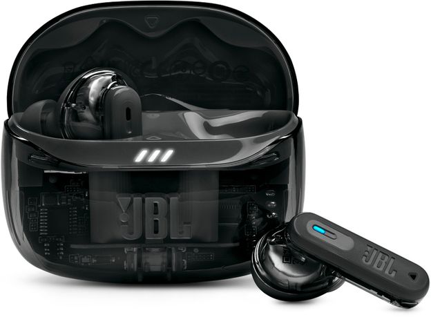JBL Tune Beam 2 Ghost transparent ANC Earbuds, 48Hr Playtime,6 Mics,Dual Connect Bluetooth(Black, True Wireless)