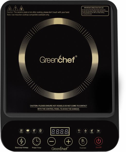 Greenchef 2000 W Induction Cooktop Touch Panel(Black, Dice)