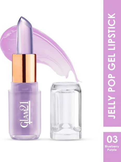 Glam21 Jelly Pop Color Change Fruity Gel Lipstick Soft Lips | Waterproof Glossy Finish(Blueberry Purple, 3.5 g)