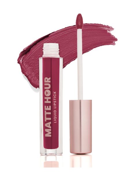 SWISS BEAUTY Matte Hour Liquid Lipstick | Non Transfer | Waterproof | 10H Long Wear(Berry Fizz, 4.2 ml)