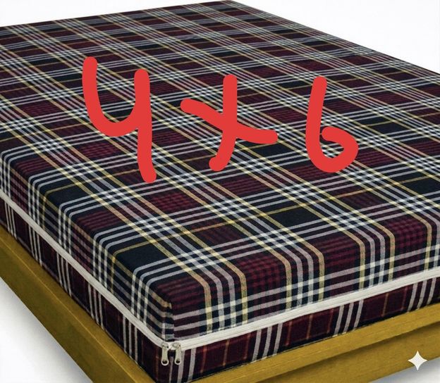 Ujli textile Single Size Zippered Cotton Breathable Mattress Cover(183 cm x 122 cm, Multicolor)