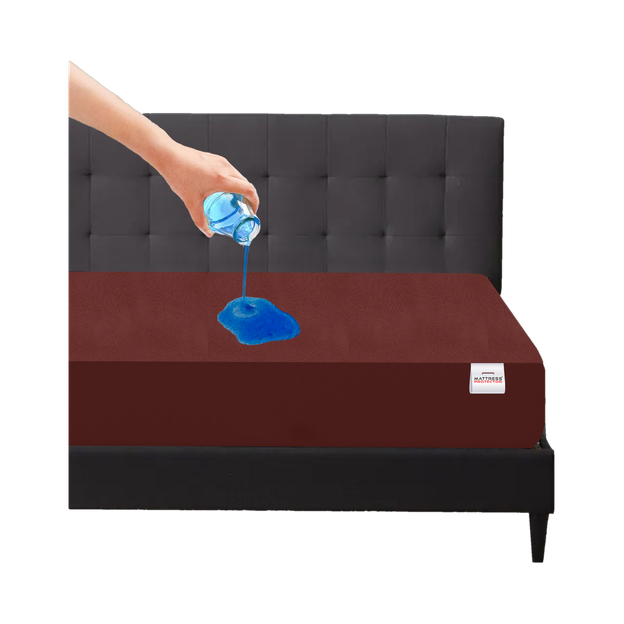 Mattress Protector King Size Fitted Terry Cotton Breathable, Stretchable, Waterproof Mattress Cover(78 inch x 72 inch, Brown)