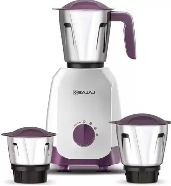 BAJAJ Ninja Series 750 W Mixer Grinder(Crave | 3 Jars | White & Purple)