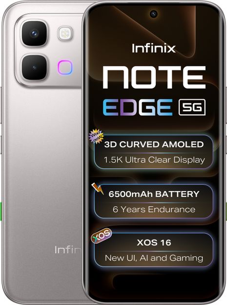 Infinix Note edge (Lunar Titanium, 256 GB)(8 GB RAM)