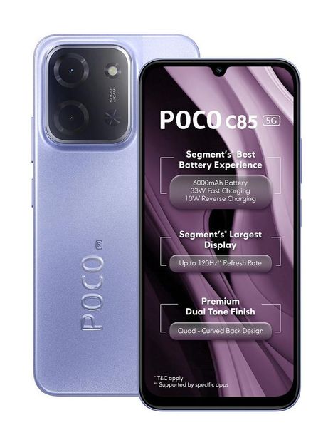 POCO C85 5G (Mystic Purple, 128 GB)(4 GB RAM)