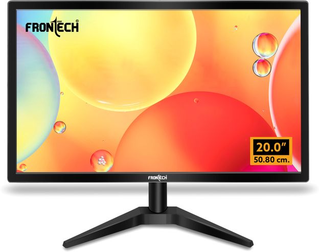 Frontech - 50.8 cm (20 inch) HD LED Backlit VA Panel with HDMI, VGA Monitor (MON_0074)(Adaptive Sync, Response Time: 3 ms, 60 Hz Refresh Rate)