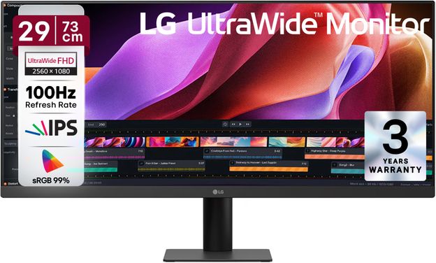 LG UltraWide 73.0 cm (29 inch) WFHD LED Backlit IPS Panel with HDR10, sRGB 99%, 3-Side Virtually Borderless, Reader Mode, Flicker Safe, HDMI x 2, Tilt Adjustable Monitor (29U511A-B.BTR)(AMD Free Sync, Response Time: 5 ms, 100 Hz Refresh…