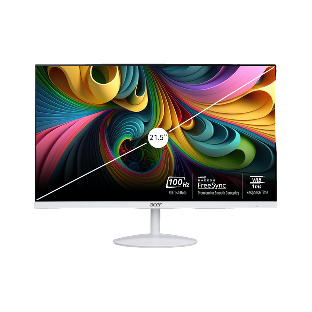 Acer SA2 54.61 cm (22 inch) Full HD LED Backlit IPS Panel with Blue Light Shield, Low Dimming, Comfy View, Eco Display, 2X1W Inbuilt Speakers, Wall Mountable Ultra Thin Monitor (SA222Q)(Frameless, AMD Free Sync, Response Time: 1 ms, 100…