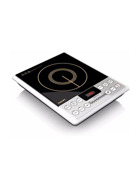 PHILIPS 2100 W Induction Cooktop Push Button(Silver, Black, HD4929)