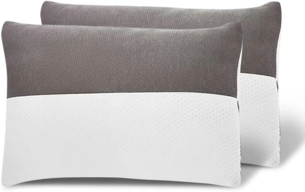 Wakefit Polyester Fibre Sleeping Pillow Pack of 2 Solid(White, Grey)