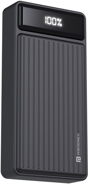 Portronics 20000 mAh 22.5 W Compact Power Bank(Black, Lithium Polymer, Fast Charging, Power Delivery 3.0 for Mobile, Tablet, Speaker, Earbuds)