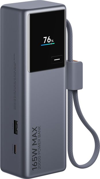 Mi 20000 mAh 165 W Power Bank(Space Grey, Lithium Polymer, Fast Charging for Mobile, Tablet, Earbuds, Smartwatch, Speaker)