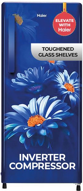 Haier 190 L Direct Cool Single Door 2 Star Refrigerator with Fast Ice Making, Easy Clean Back, Large Vegetable Box ( 2026 Model)(Marine Hilton, HED-202TMHA-N)