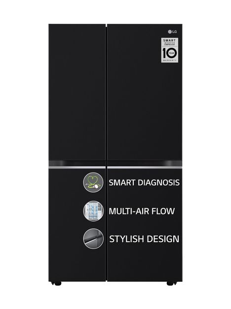 LG 655 L Frost Free Side by Side Refrigerator with Smart Inverter Compressor, Smart Diagnosis, Express Freezing & Multi Digital Sensors(Western Black, GL-B257HWBY)