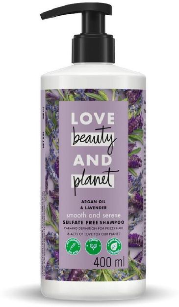 Love Beauty And Planet Argan Oil and Lavender Sulfate Free Smooth and Serene Shampoo(400 ml)