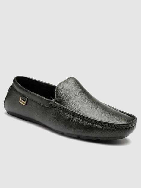action DOTCOM DRIVE-161 Microfiber Classic Comfortable Retro Durable Casual Slip-On Loafers For Men(Black , 10)