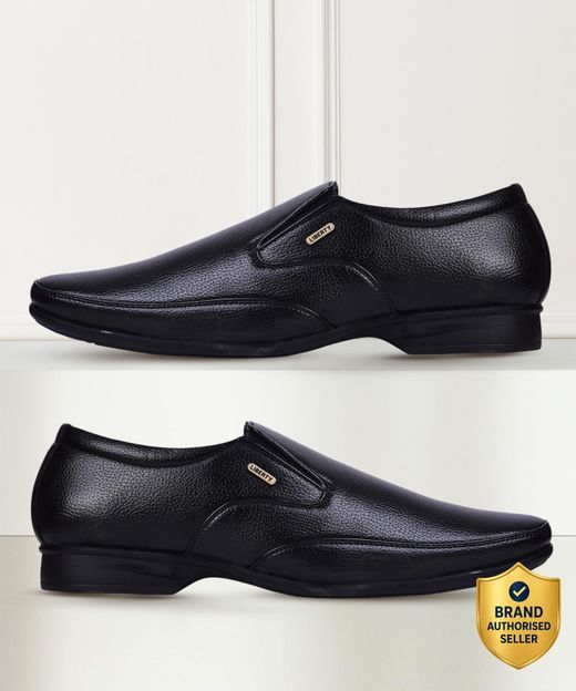 LIBERTY Fortune HOL-132E Formal Slip-on Shoes With PU Upper | PVC Sole Non-Lacing Slip On For Men(Black , 8)