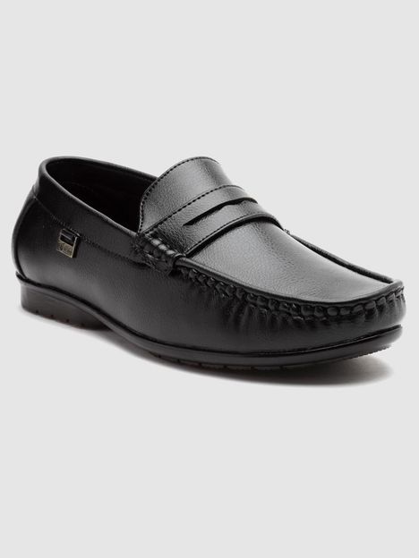 action DOTCOM DRIVE-101 Microfiber Classic Comfortable Retro Durable Casual Slip-On Loafers For Men(Black , 7)