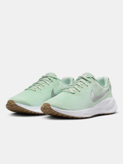 NIKE Revolution 7 Running Shoes For Women(Green , 4)
