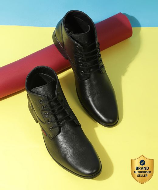 RED CHIEF Genuine Leather Formal Derby Boots for Men Black RC3545 001 Formal Shoes For Men(Black ,)