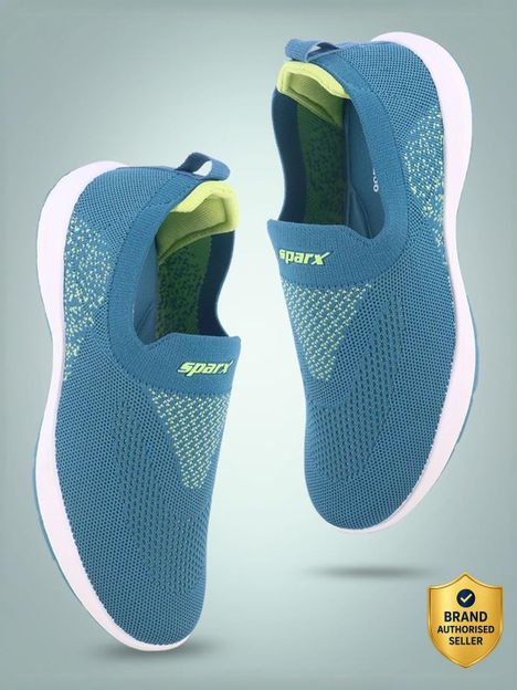 Sparx SL 256 | Stylish, Comfortable | Walking Shoes For Women(Green, Blue , 8)