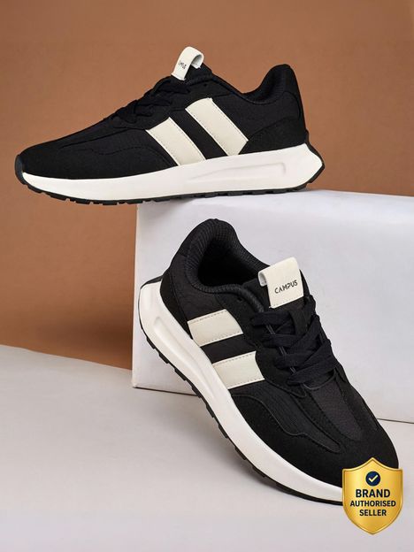 CAMPUS GRIT | Casual, Walking, Daily Wear Sneakers for Women | Lightweight Comfortable Sneakers For Women(Black , 5)
