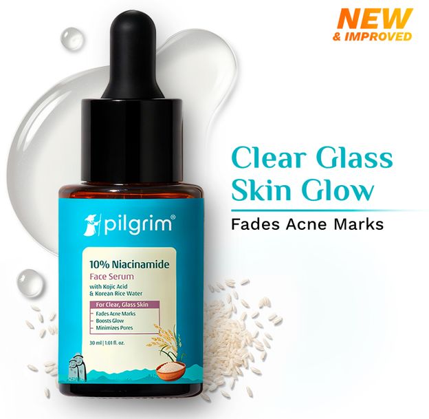 Pilgrim 10% Niacinamide Serum For Pigmentation And Dark Spot | Clear Glass Skin Glow(30 ml)