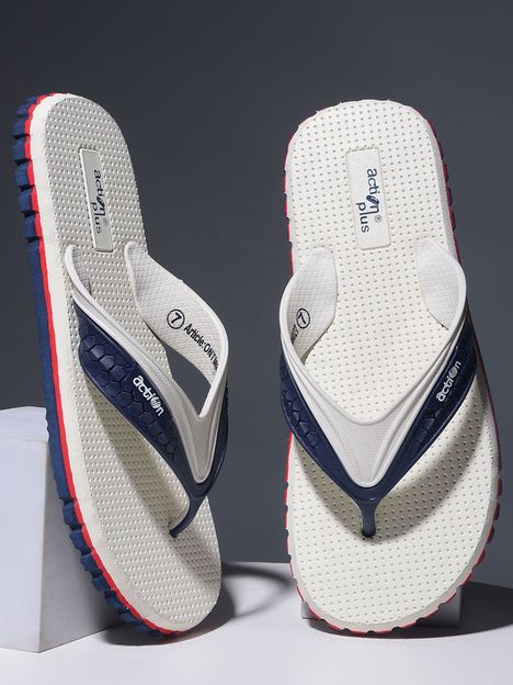 action Men Slippers(White , 9)