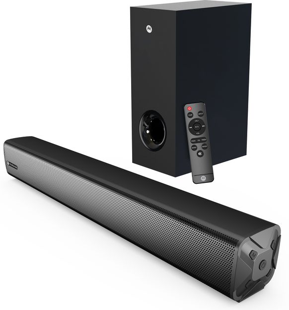 MOTOROLA AmphisoundX Vibe 120 W Bluetooth Soundbar(Black, 2.1 Channel)